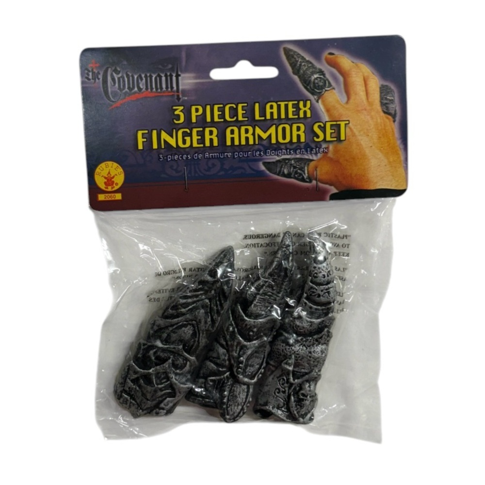 Rubie’s 3 piece latex finger armor set brand new in package never opened or used